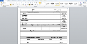انشئ سيرة ذاتية مجانا